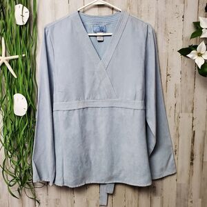 Baby and Me Maternity Top Blue Size Large